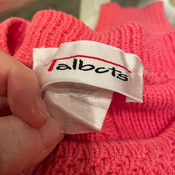 Talbots Pink Cable Knit Sweater~SP - Picture 4 of 4